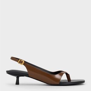 Charles & Keith Brown Slingback Heels